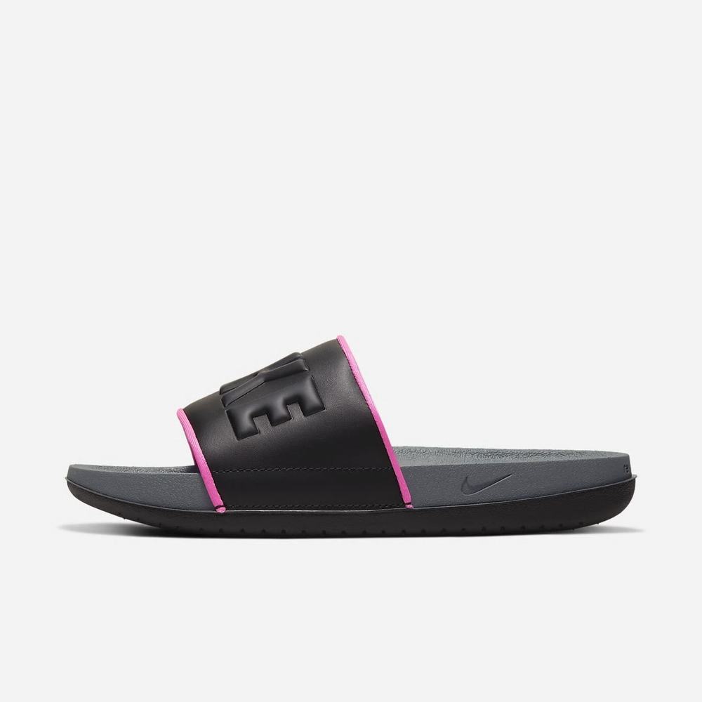 Claquette Nike Offcourt Icon Clash Grise 0192-368 Dark Grey/Pink Blast/Black Femme | MQW-87979207